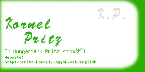 kornel pritz business card